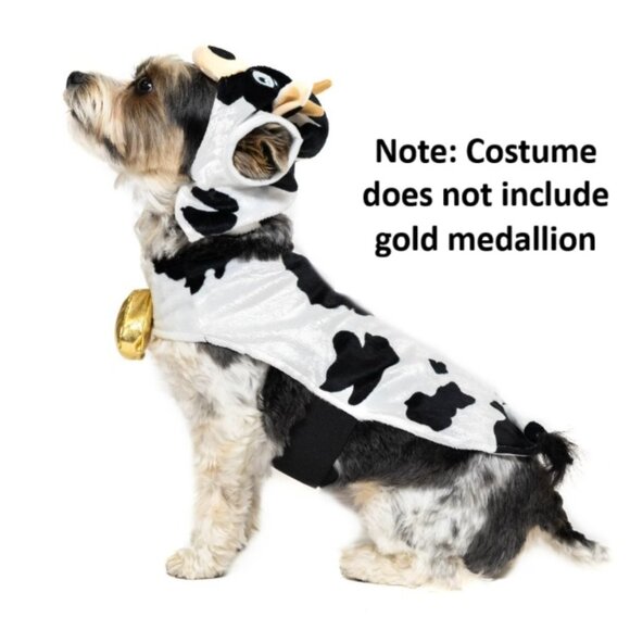 Vibrant Life black & white cow-print costume for dog or cat Size M - Picture 1 of 8